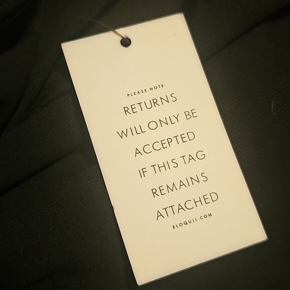 NWT ELOQUII‎ Black Asymmetrical Midi Dress - Size 18/20 - Picture 8 of 10